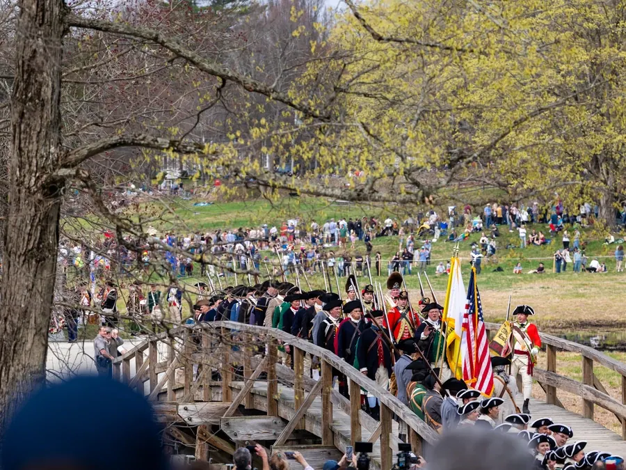 The Old North Bridge in Concord during the town's 250th anniversary celebration in 2025.